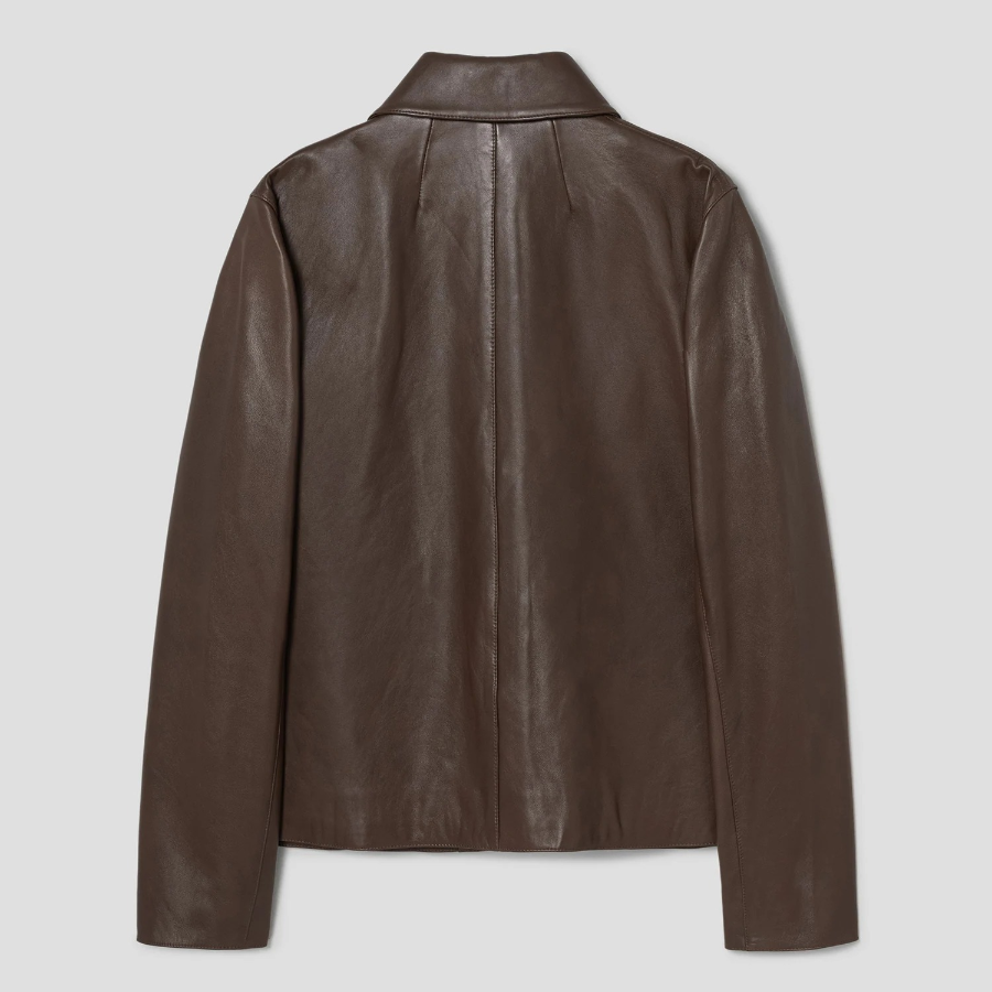 Theory Women New Point Nappa Patch Boxy Jacket - Clove