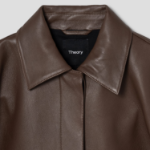 Theory Women New Point Nappa Patch Boxy Jacket - Clove