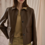 Theory Women New Point Nappa Patch Boxy Jacket - Clove