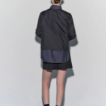 Theory Women Crisp Nylon Crew Neck Zip Up Jacket - Black