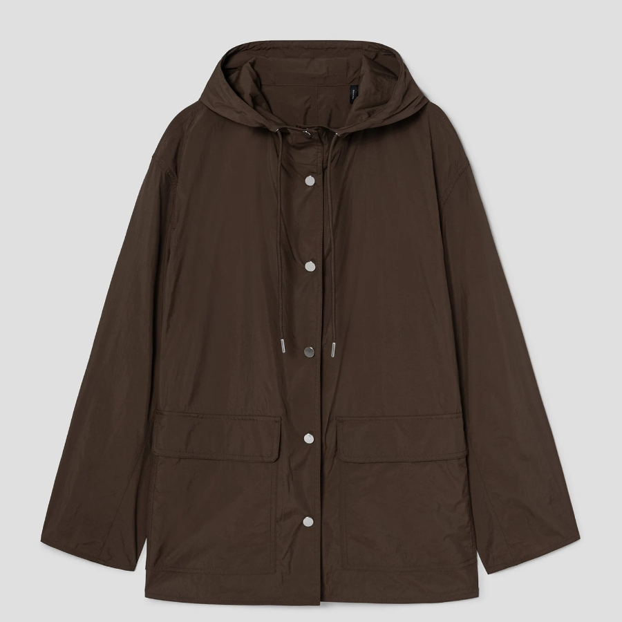 Theory Women Feather Nylon Hood Patch Jacket - Clove