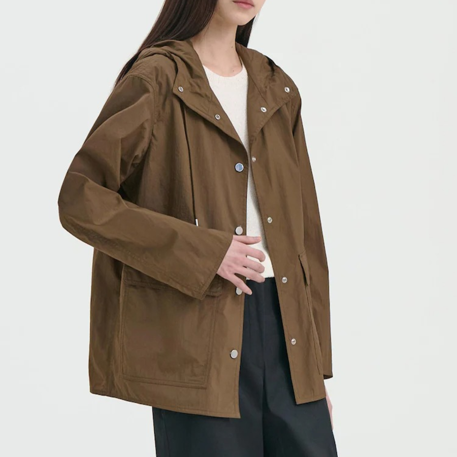 Theory Women Feather Nylon Hood Patch Jacket - Clove