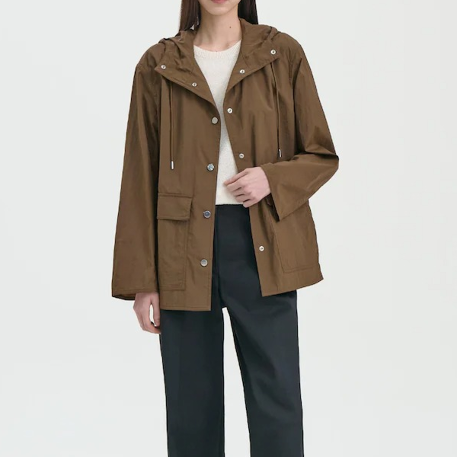 Theory Women Feather Nylon Hood Patch Jacket - Clove