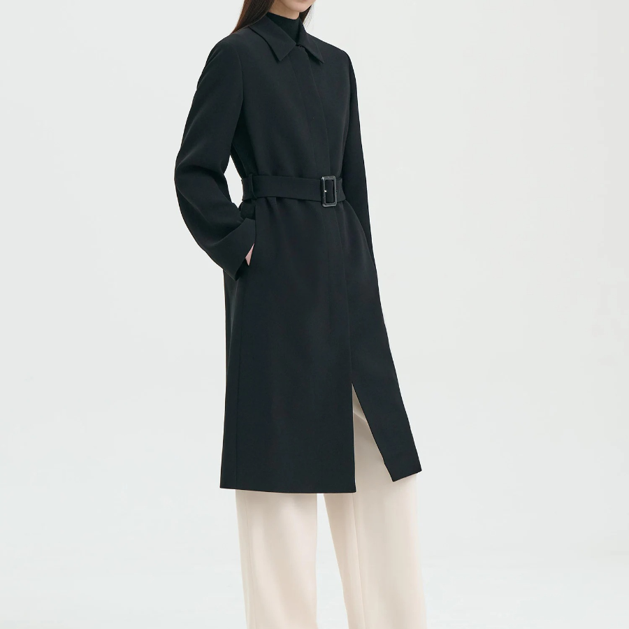 Theory Women Admiral Crepe Carcoat - Black