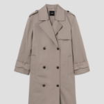 Theory Women Cotton Trench Double Trench - Soft Taupe