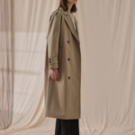 Theory Women Cotton Trench Double Trench - Soft Taupe