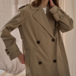 Theory Women Cotton Trench Double Trench - Soft Taupe