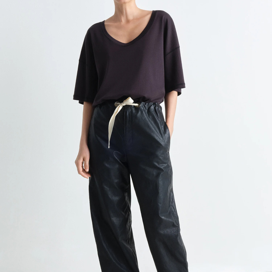 LEMAIRE – Rib T-Shirt - Squid Ink