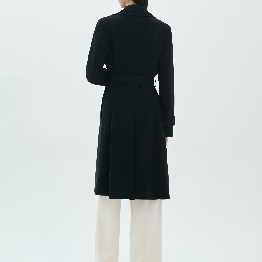 Theory Women Admiral Crepe Oaklane Trench Coat - Black