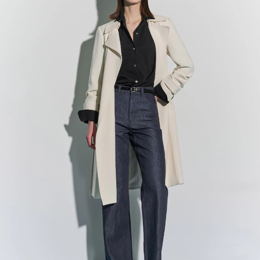 Theory Women Admiral Crepe Oaklane Trench Coat - Ivory