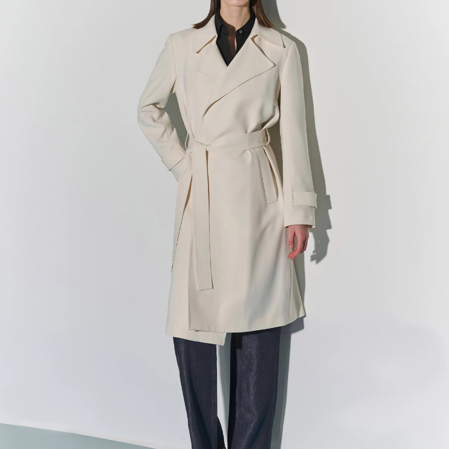 Theory Women Admiral Crepe Oaklane Trench Coat - Ivory