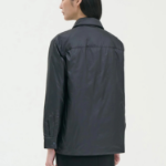 Theory Women Polished Nylon Pocket Shirt Puffer - Black