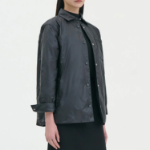 Theory Women Polished Nylon Pocket Shirt Puffer - Black