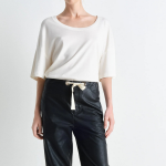 LEMAIRE – Rib T-Shirt - Light Cream