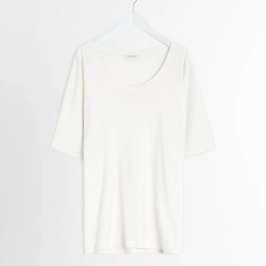 LEMAIRE – Rib T-Shirt - Light Cream