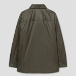 Theory Women Polished Nylon Pocket Shirt Puffer - Dark Khaki