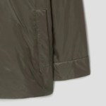 Theory Women Polished Nylon Pocket Shirt Puffer - Dark Khaki