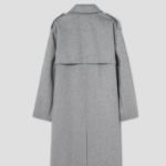 Theory Women Double Wool-Cashmere Double Overcoat — Light Grey Melange