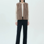 Theory Women Curl Shearling Vest - Yellowish Brown