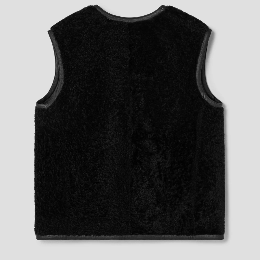 Theory Women Curl Shearling Vest - Black