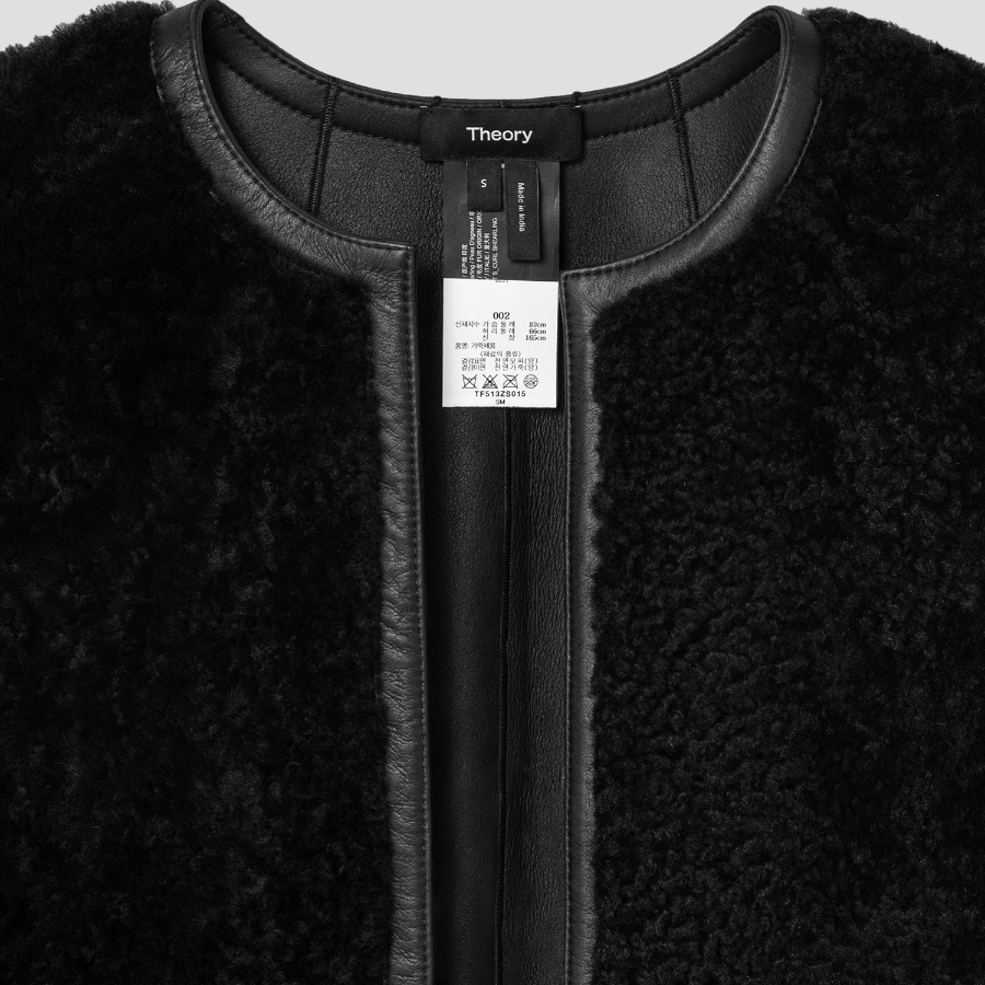 Theory Women Curl Shearling Vest - Black