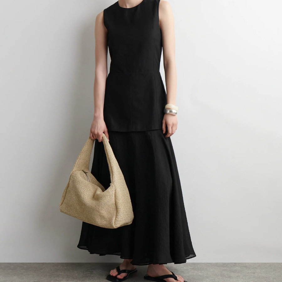 COS Slouchy Tote Bag – Raffia Beige