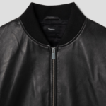 Theory Women Point Nappa Oversized Flight Jacket - Black