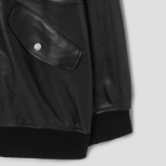 Theory Women Point Nappa Oversized Flight Jacket - Black