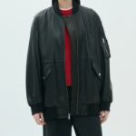 Theory Women Point Nappa Oversized Flight Jacket - Black