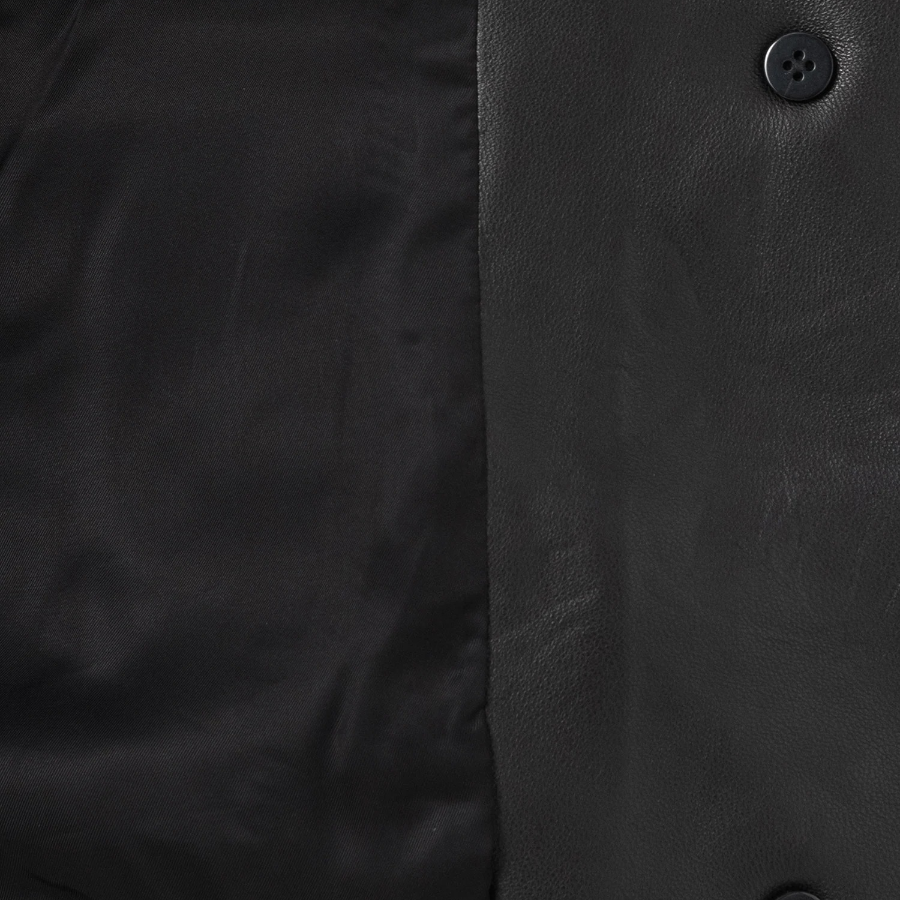 Theory Women Point Nappa Oversized Crop Trench - Black