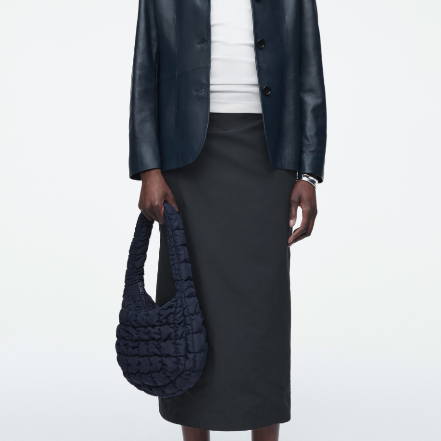 COS Quilted Mini Bag – Navy