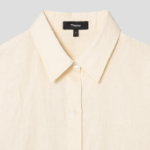 Theory Women Relaxed Linen Boyfriend Shirt - Light Linen