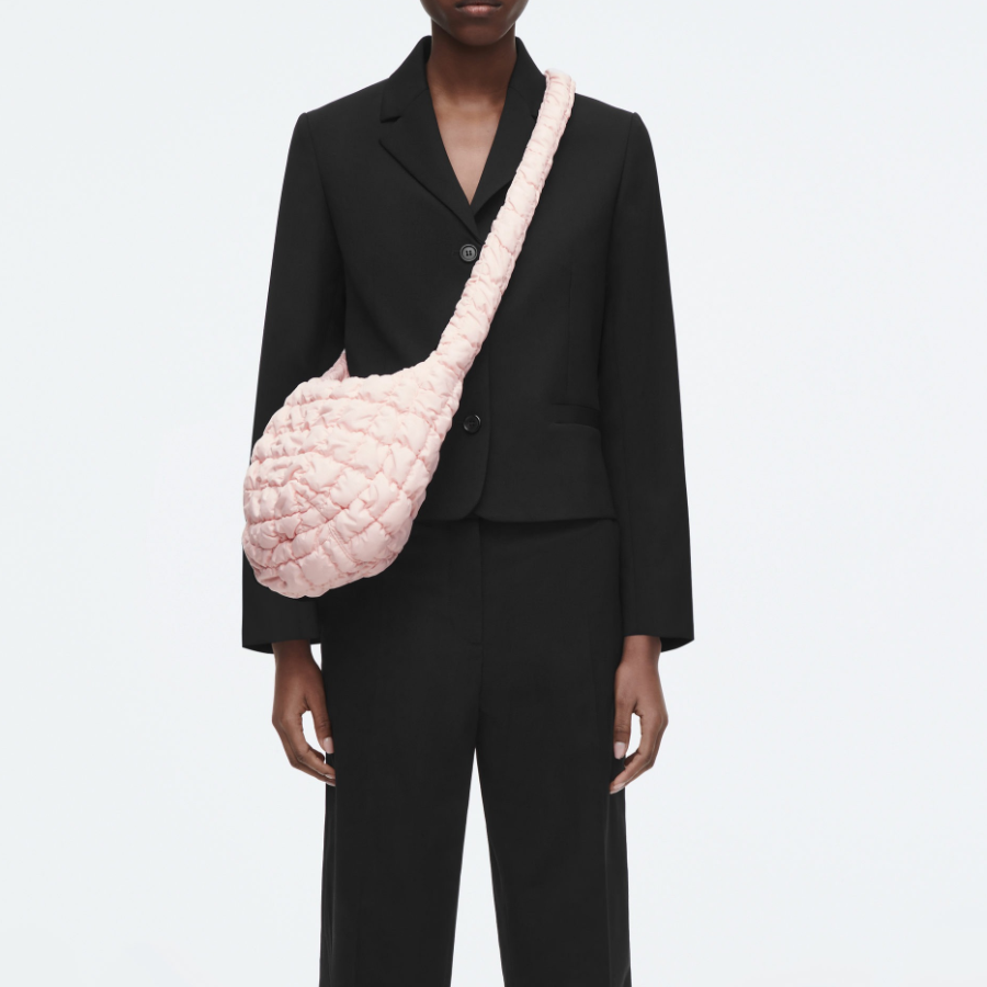 COS Quilted Messenger Bag – Light Pink