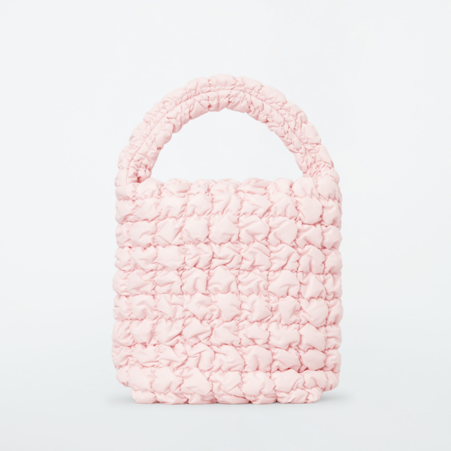 COS Quilted Mini Tote Bag – Light Pink
