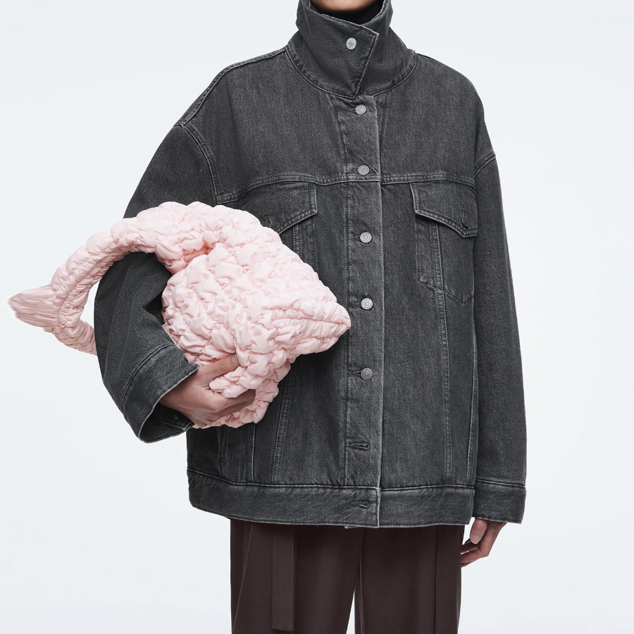 COS Quilted Mini Tote Bag – Light Pink