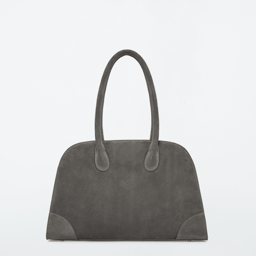 COS STUDIO Small Bowling Bag – Leather Grey