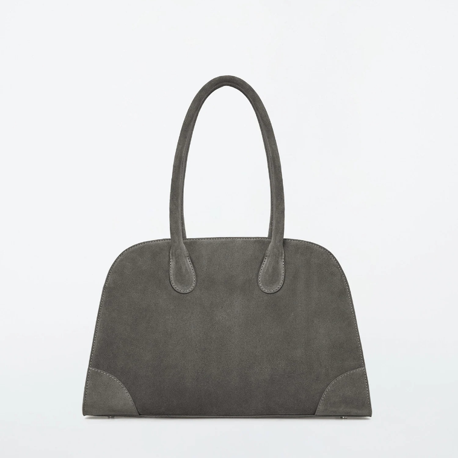 COS STUDIO Small Bowling Bag – Leather Grey