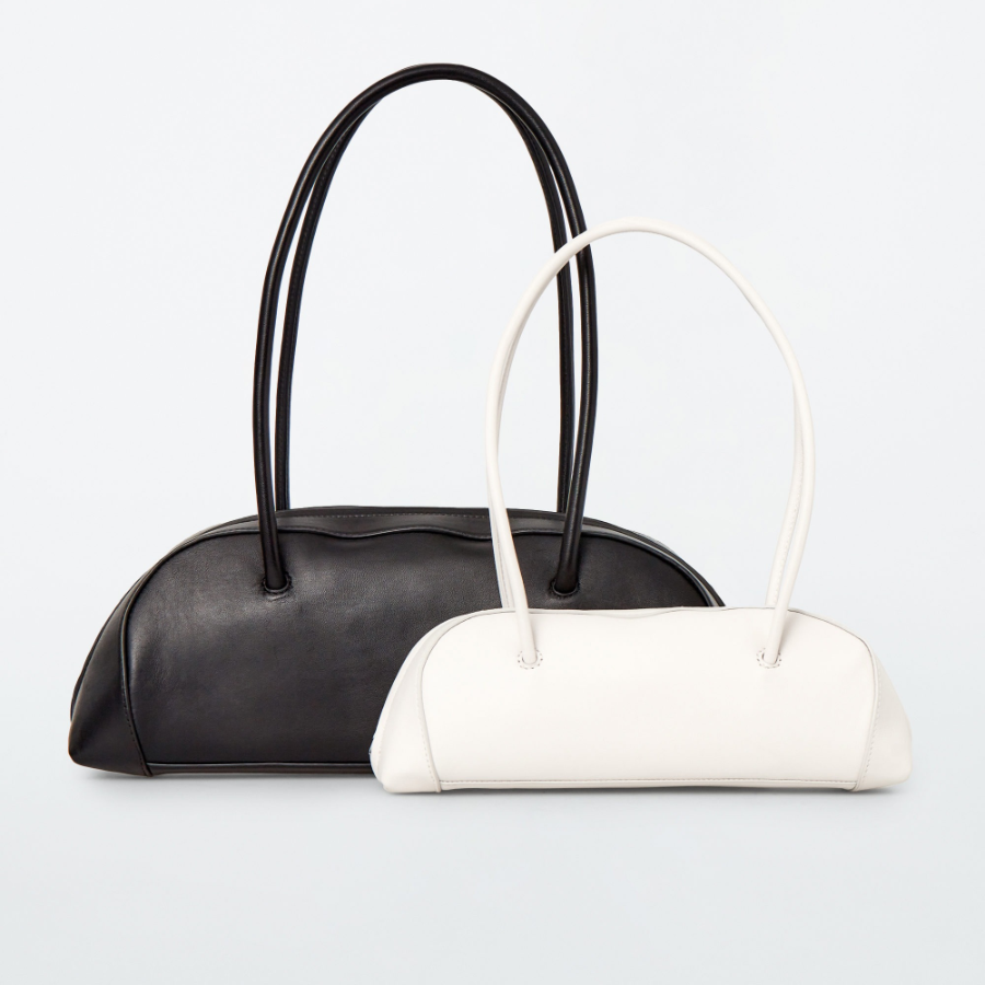 COS EASTSIDE Mini Bowling Bag – Leather White