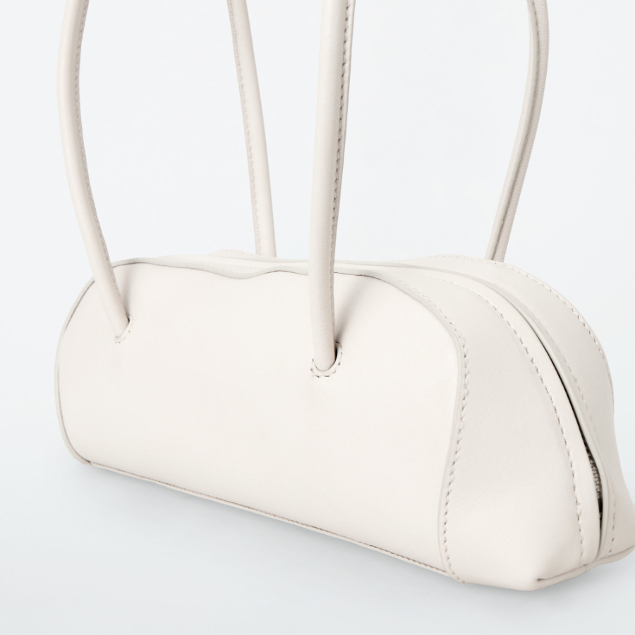 COS EASTSIDE Mini Bowling Bag – Leather White