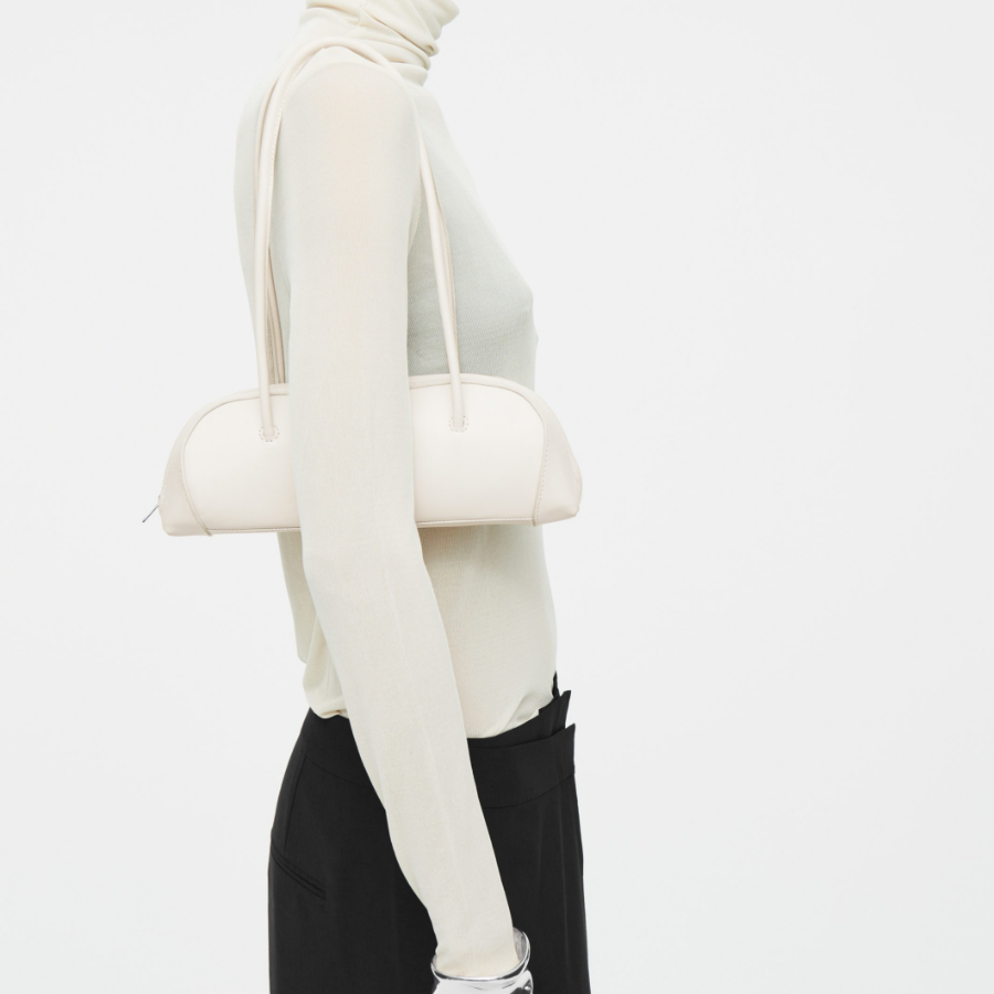 COS EASTSIDE Mini Bowling Bag – Leather White