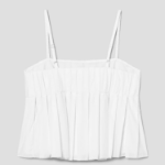 Theory Women Soft Lawn Pleats Camisole Top - White