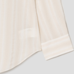 Theory Women Striped Gauze Boyfriend Shirt Ivory Multi