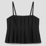 Theory Women Soft Lawn Pleats Camisole Top - Black
