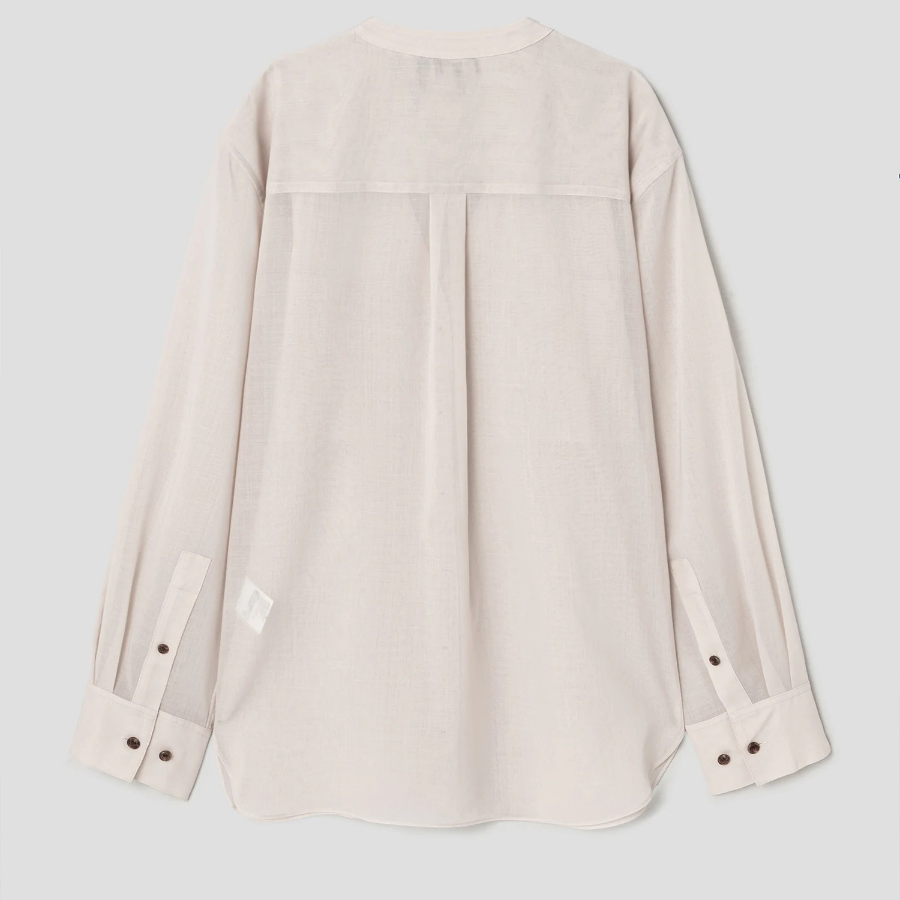 Theory Women Lightweight Wool Oversized Pocket Shirt - Sand