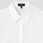 Theory Women Relaxed Linen Curve Sleeve Shirt - White