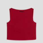 Theory Women Good Crunch Bateau Neck Top - Cherry