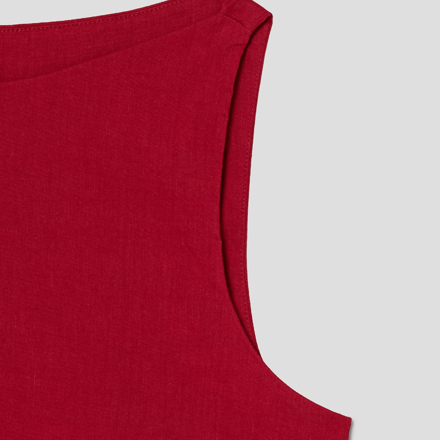 Theory Women Good Crunch Bateau Neck Top - Cherry