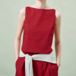 Theory Women Good Crunch Bateau Neck Top - Cherry