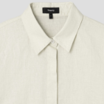 Theory Women Relaxed Linen Curve Sleeve Shirt - Aloe