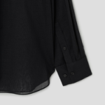 Theory Women Lightweight Wool Oversized Pocket Shirt - Black